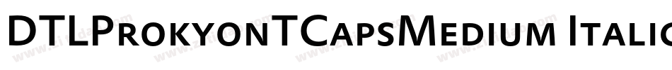 DTLProkyonTCapsMedium Italic字体转换